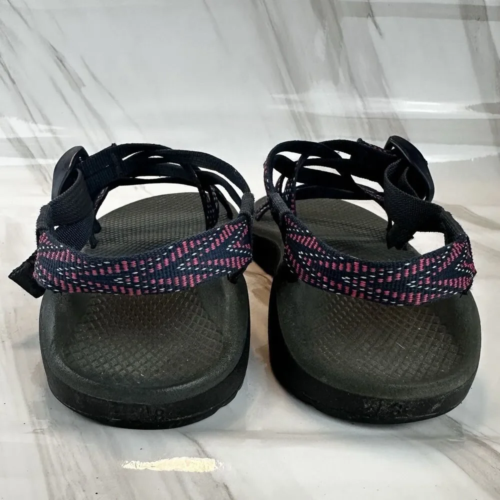 Chaco ZX2 Ecotread Dagger Berry & Navy Blue Athletic Strappy Sandal Women's Sz 8